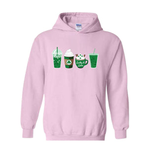 St. Patrick's Coffee Sweatshirt, Lucky Latte Hoodie, St Patrick's Day Hoodie, Funny St Patrick's Day Hoodie, Shamrock Hoodie, Lucky Hoodie