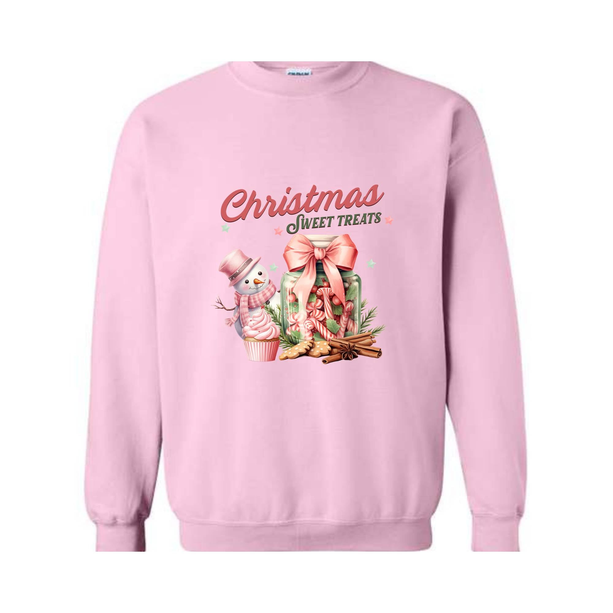 Christmas Sweat Treats Sweatshirt, Cute Christmas Sweatshirt, Christmas Gift, Christmas Party, Snowman Sweatshirt, Women Christmas