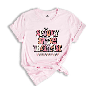 Spooky Speech Therapist Shirt, Colorful Spooky Halloween Shirt, Matching Halloween Speech Therapist Shirt