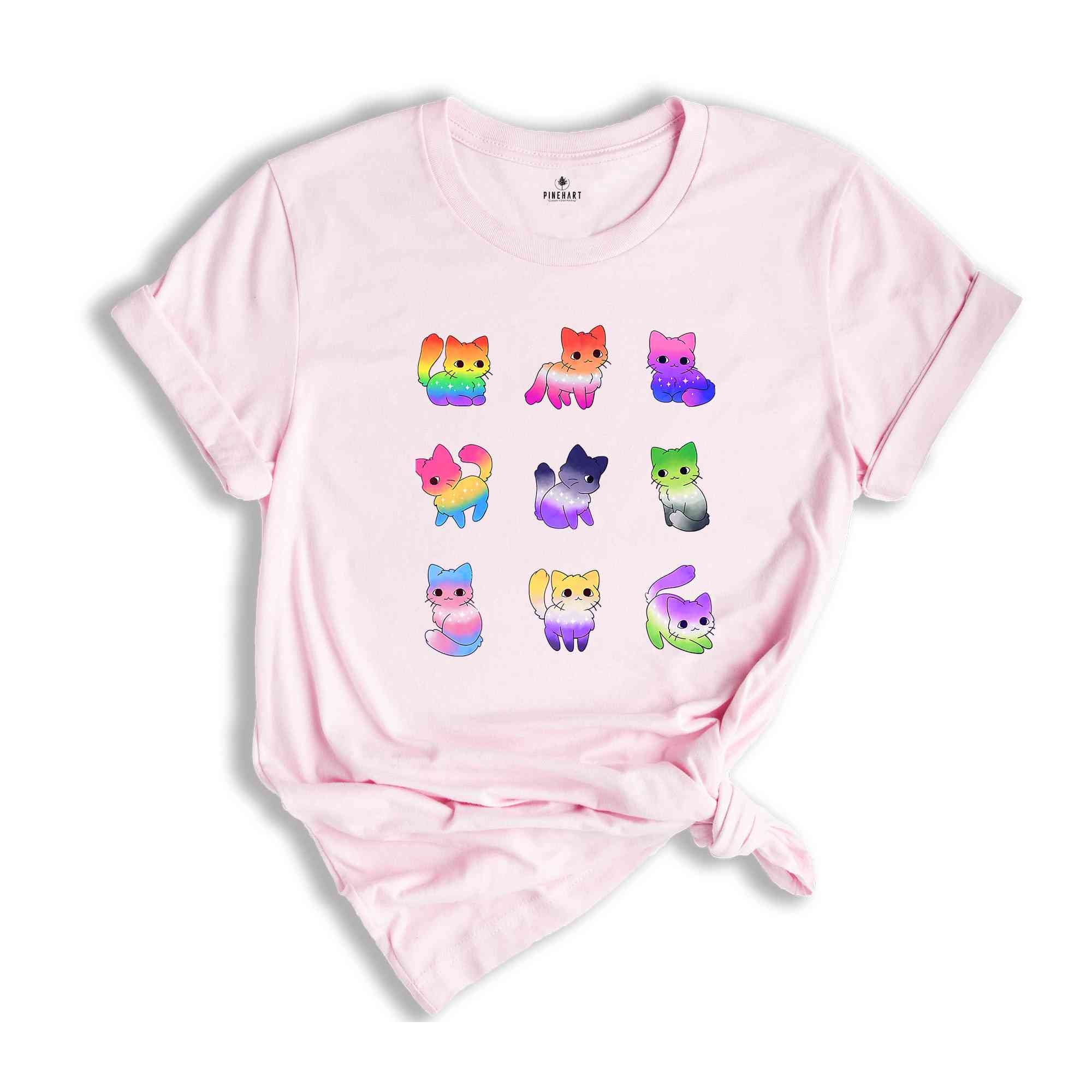 Rainbow Pride Cat Shirt, LGBT Supportive Tee, LGBT Shirt, Pride Shirt, Cat Lover Shirt, Equality Shirt, Pride Rainbow Shirt, Cute Cat Shirt