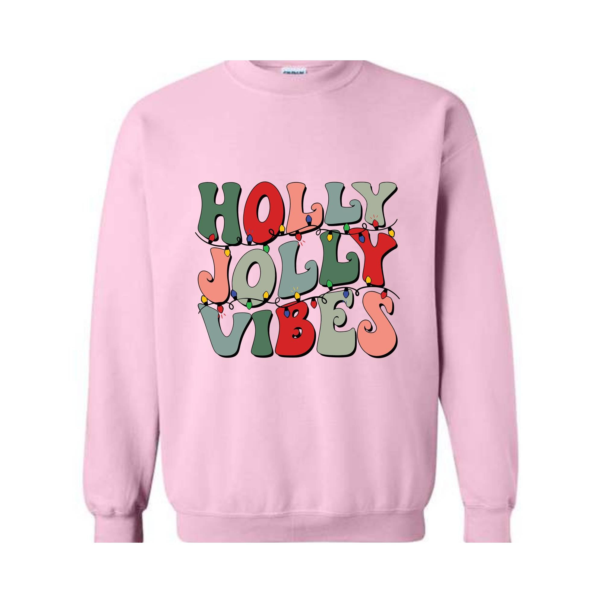 Holly Jolly Vibes Sweatshirt, Retro Christmas Sweatshirt, Christmas Vibes Sweatshirt, Groovy Christmas Sweatshirt, Christmas Vacation