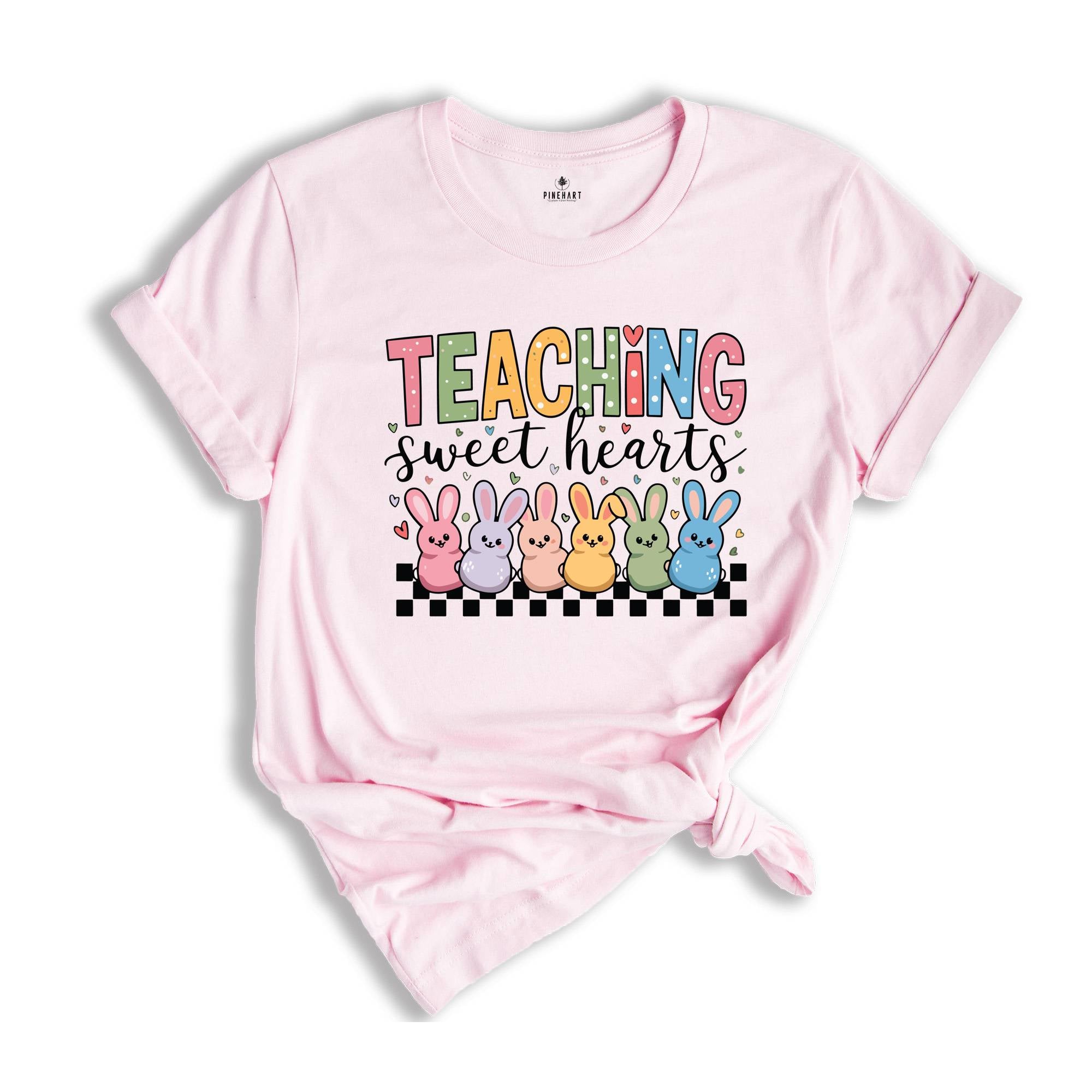 Teacher Valentine's Day Shirt, Checkered Teaching Shirt, Teaching Sweethearts Shirt, Teacher Valentines Day Gift