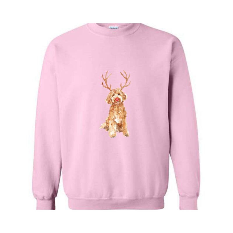 Christmas Reindeer Golden Sweatshirt, Christmas Reindeer Sweater, Christmas Reindeer Holiday Gift, Reindeer Holiday Shirt