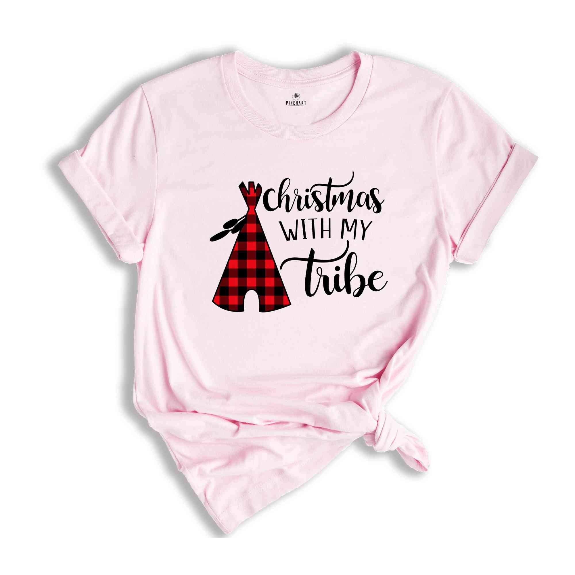 Christmas With My Tribe Shirt, 2025 Christmas T-Shirt, Family Christmas Shirt, Couple Christmas Shirt, Holiday Shirt