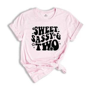 Sweet Sassy Two Shirt, Birthday Girl Shirt, Cute Birthday Shirt, Tie Dye Shirt, Birthday Party Shirt Girl, Birthday Gift, Kids Tshirt