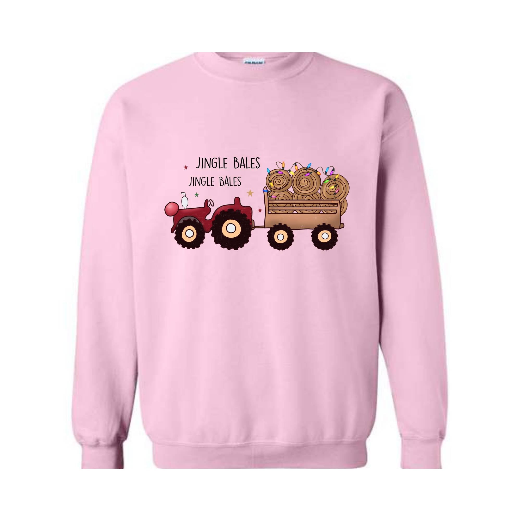 Jingle Bales Jingle Bales Sweatshirt, Christmas Sweatshirt, Farming Sweatshirt, Christmas Farmer Sweatshirt, Christmas Lights