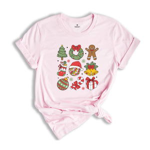 Coquette Cute Christmas Shirt, Christmas Tree Shirt, Santa Shirt, Christmas Gift, Gingerbread Shirt, Christmas Ornaments Shirt