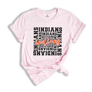 Indians Shirt, Indians Football Shirt, Indians Baseball Shirt, Indians Mascot Shirt, Indians Team Shirt, Indians Cheer Shirt