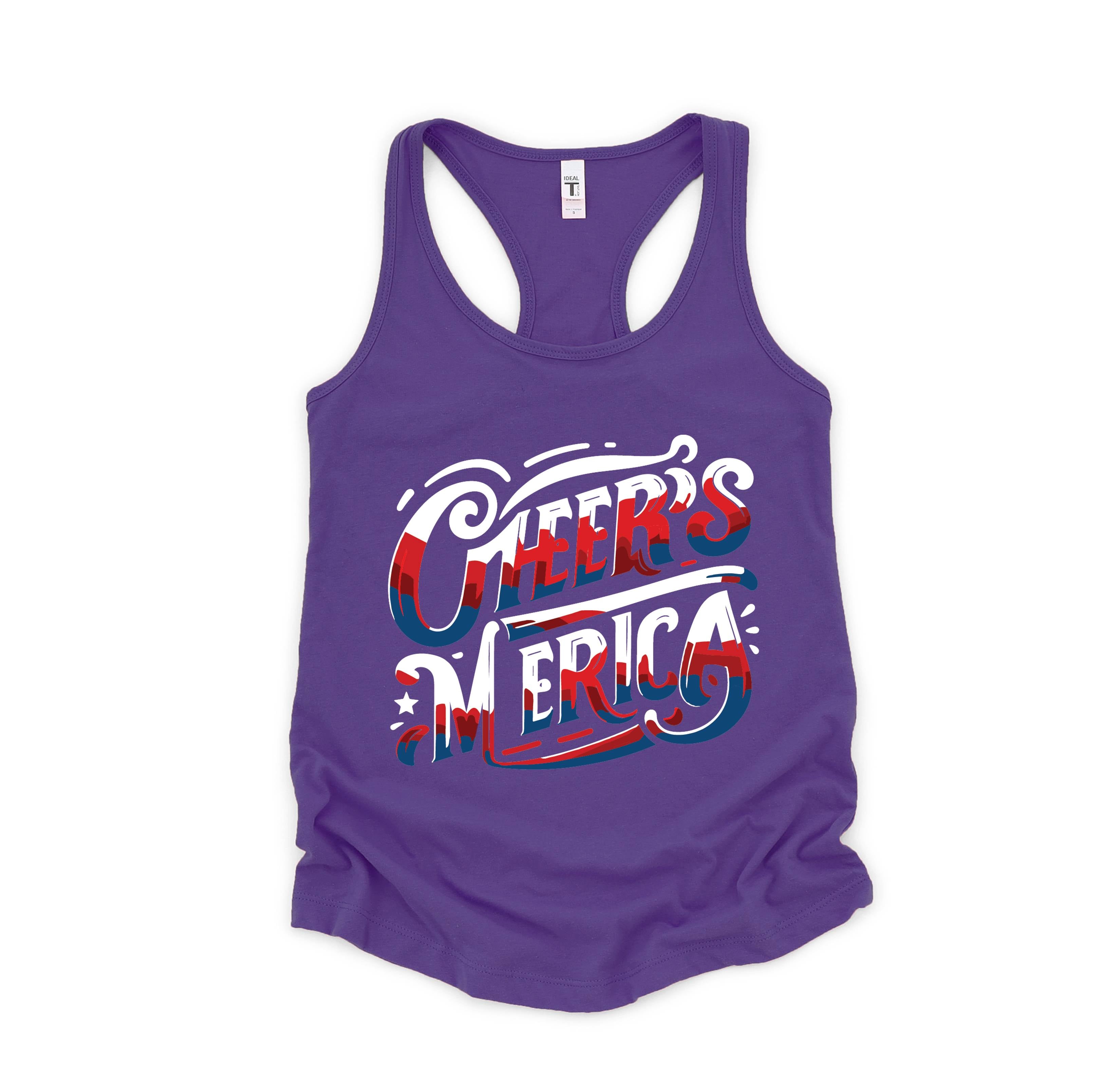 Cheers Merica Tank Top, 4th Of July Tank, Red White And Blue Tank Top, Merica Tank Top, summer tank tops, usa patriotic shirts