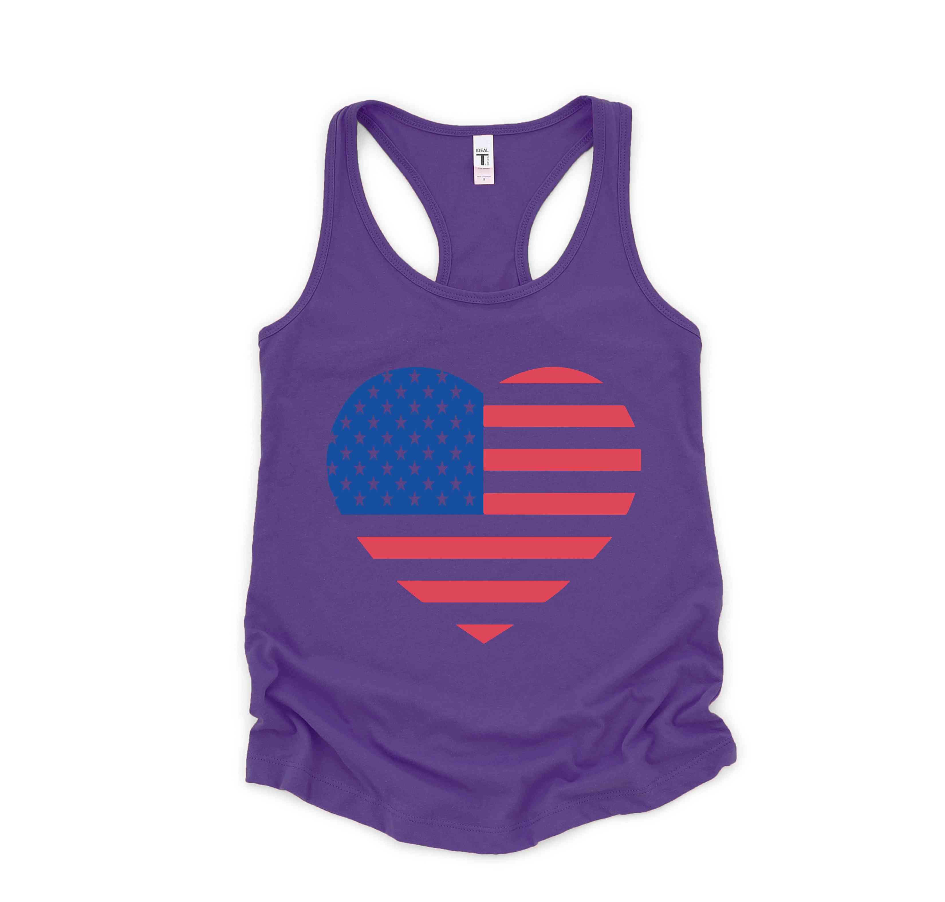 American Flag Tank Top, 4th of July Tank Top, Heart Tank Top, Independence Day Tank Top, Freedom Tank Top, Memorial Day Tank Top