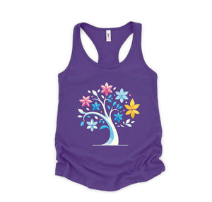 Sakura Tree Tank Top, Pansexual Pride Tank Top, Cute Sakura tree tank, Flowers Bloom Tank, Pansexual Tank Top