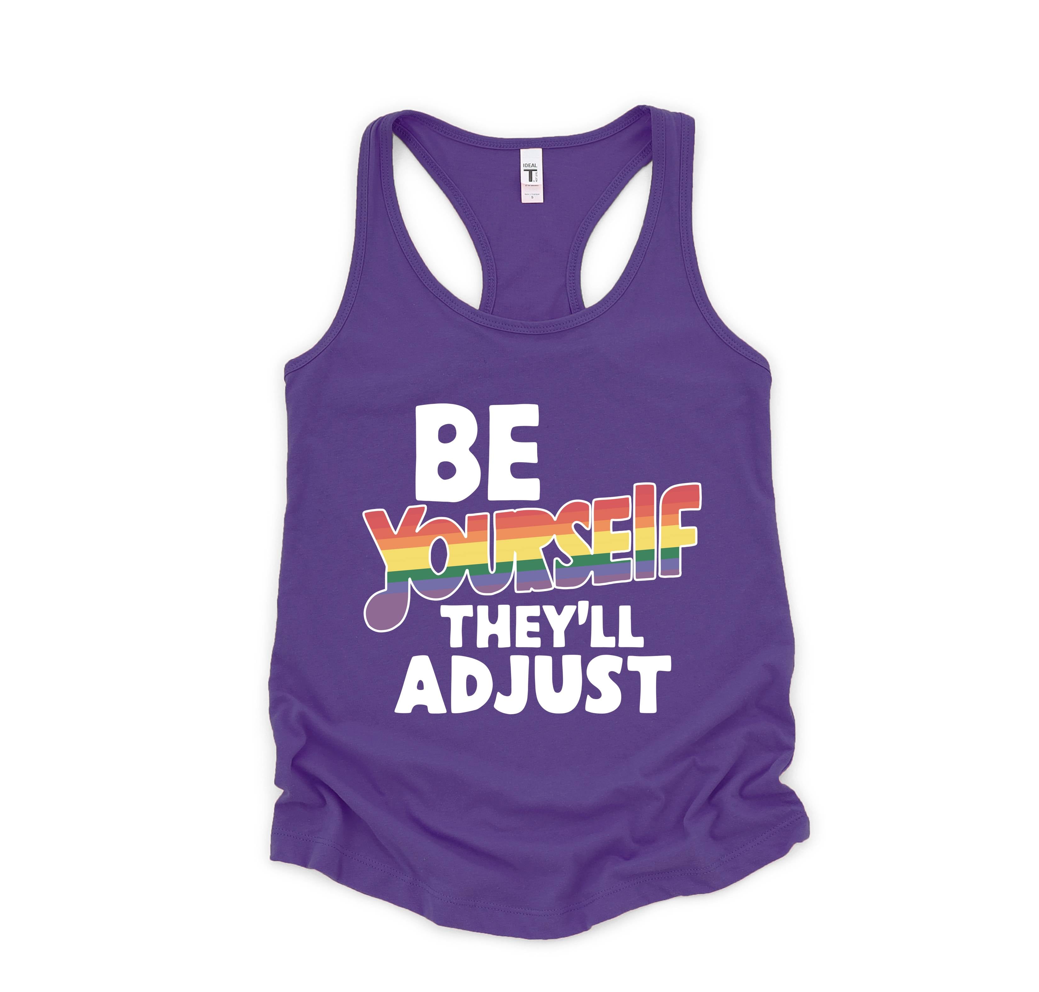 Be Yourself They'll Adjust Tank Top, LGBTQ Pride Tank Top, Gay Pride Tank Top, Pride Month Tank Top, Love Is Love Tank Top