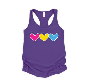 Pansexual Big Hearts Tank Top, Pansexual Pride, Pan Tank Top, Pansexual Rights, Pansexual Gift Ideas, Pansexual Tank Top