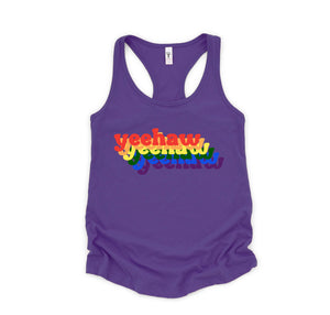 Yeehaw LGBT Tank Top, Pride Month Tank Top, Rainbow Pride Tank Top, Love Is Love Tank Top, Equal Rights Tank Top, Gift For LGBT Support