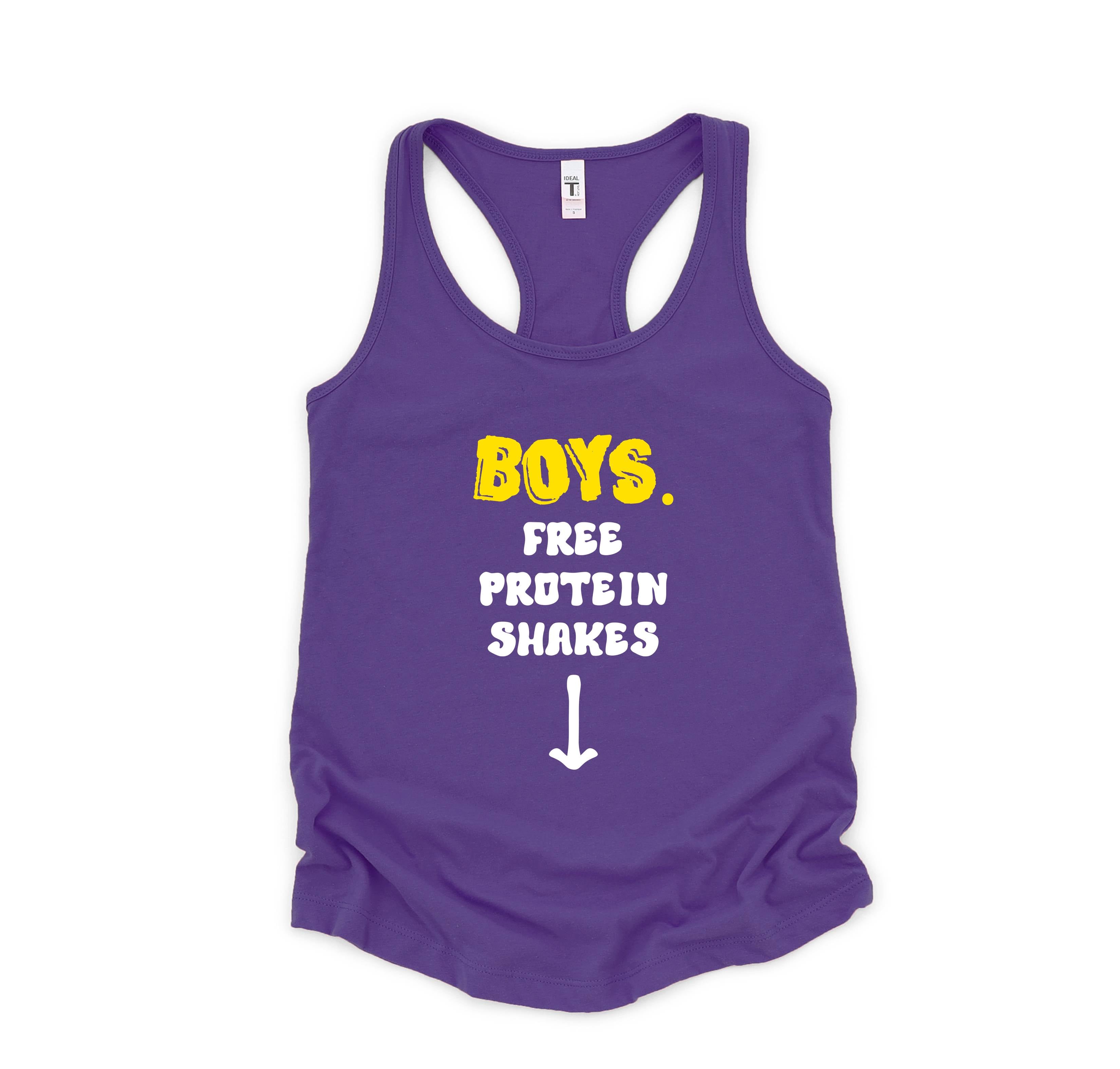 Boys. Free Protein Shakes Tank Top, Funny Tank Top, Humorous Tank Top, Women Tank Top, Gift For Her, Funny Women Tanks