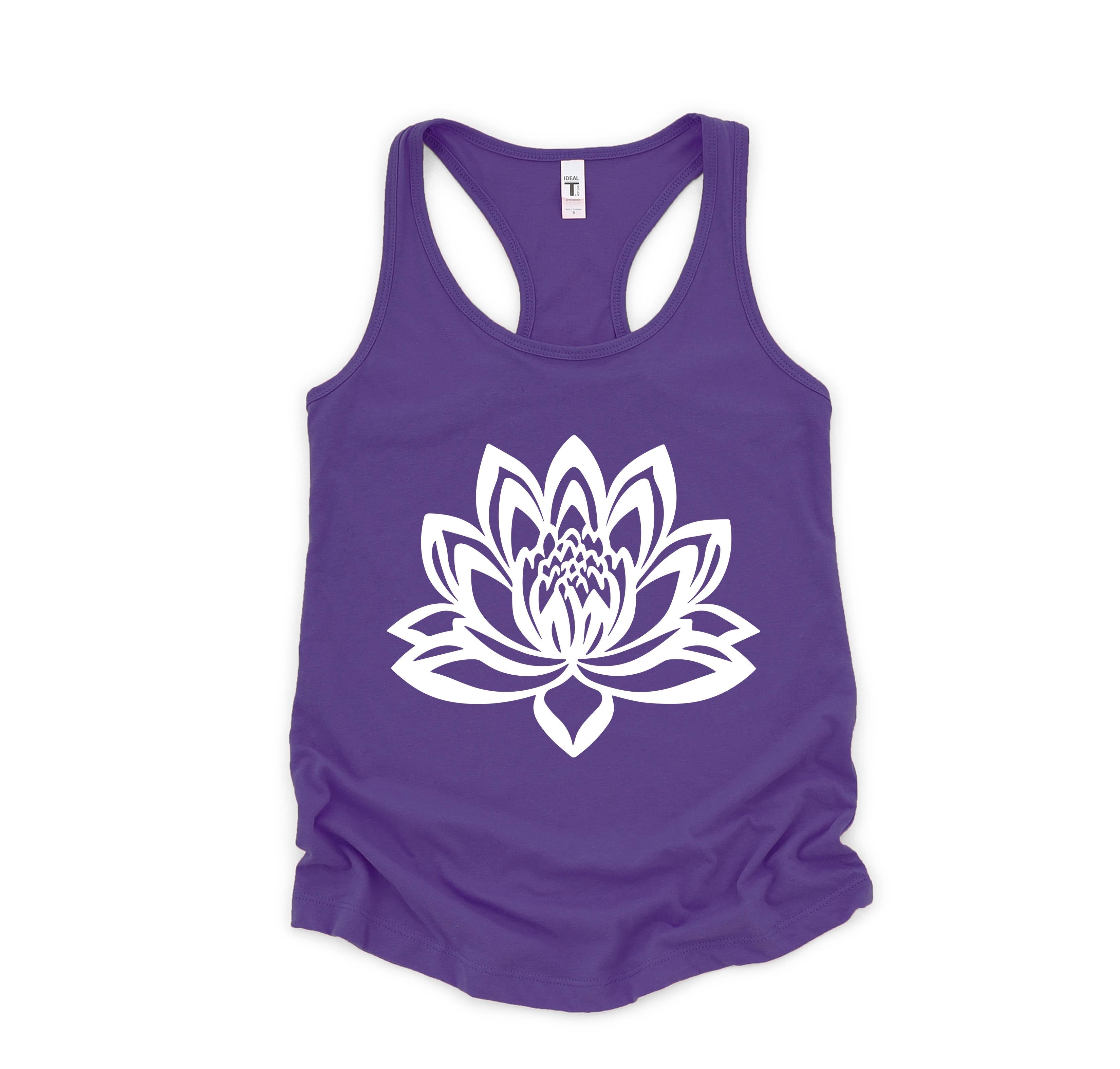 Lotus Tank Top, Fitness Tank Top, Yoga Tank Top, Flower Shirt, Wildflower, Workout Tank Top, Tank Tops for Women