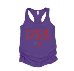 Vintage USA Flag Tank Top, 4th of July Tank, 4th of July Gifts, Vintage Tank Top, USA Apparel, Independence Day Tank Top