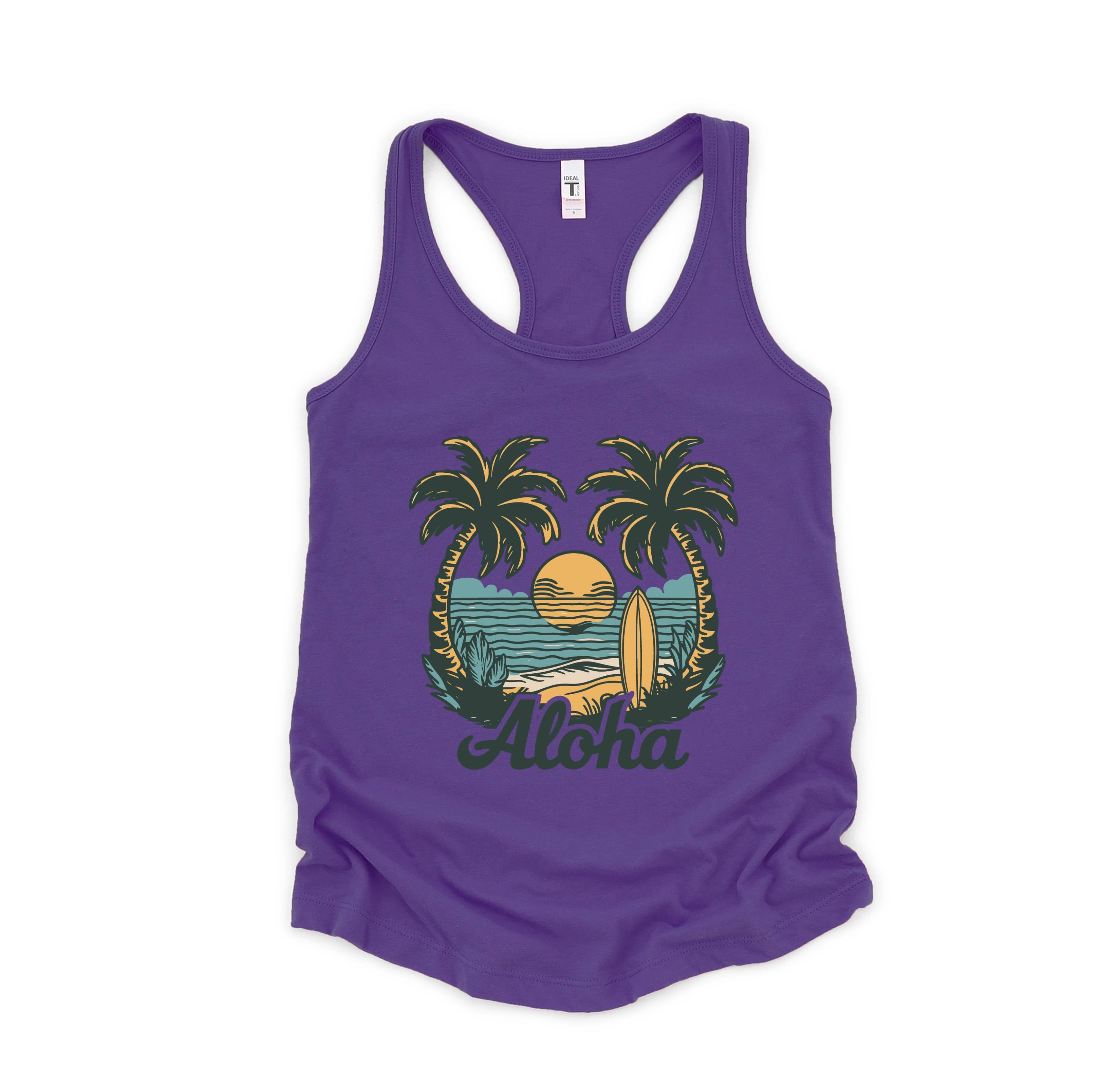 Aloha Beach Tank, Aloha Tank Top, Hawaiian Tank Top, Beach Tanks, Summer Tank Top, Vacation Tank, Summer Tank Tops, Hawaii Tank Top