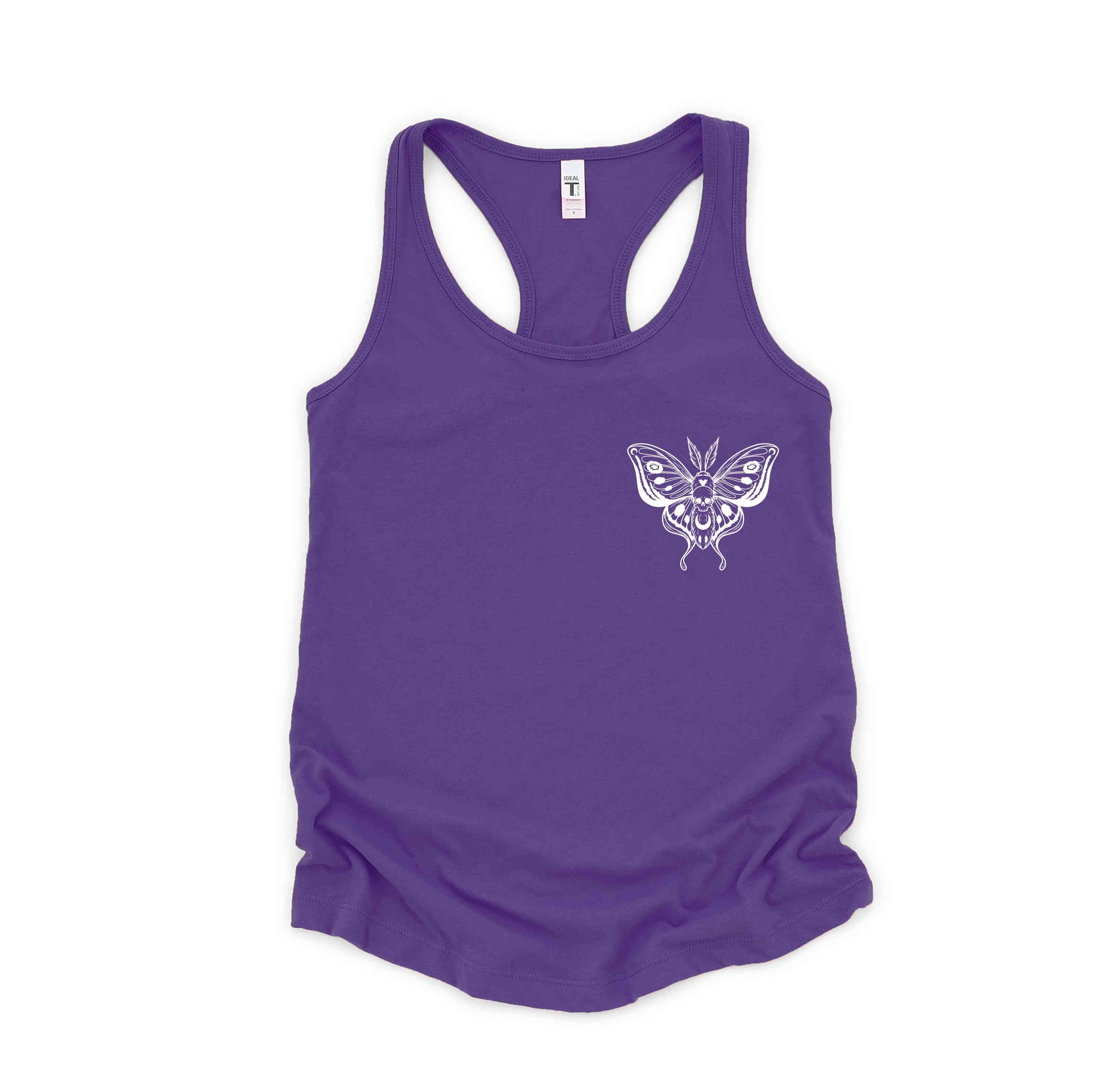 Mystical Death Moth Tank Top, Witchy Moth Tank Top, Witchy Occult Moth Tank Top, Moth Tank Top, Witchy Mystical Moth Tank Top, Death Moth