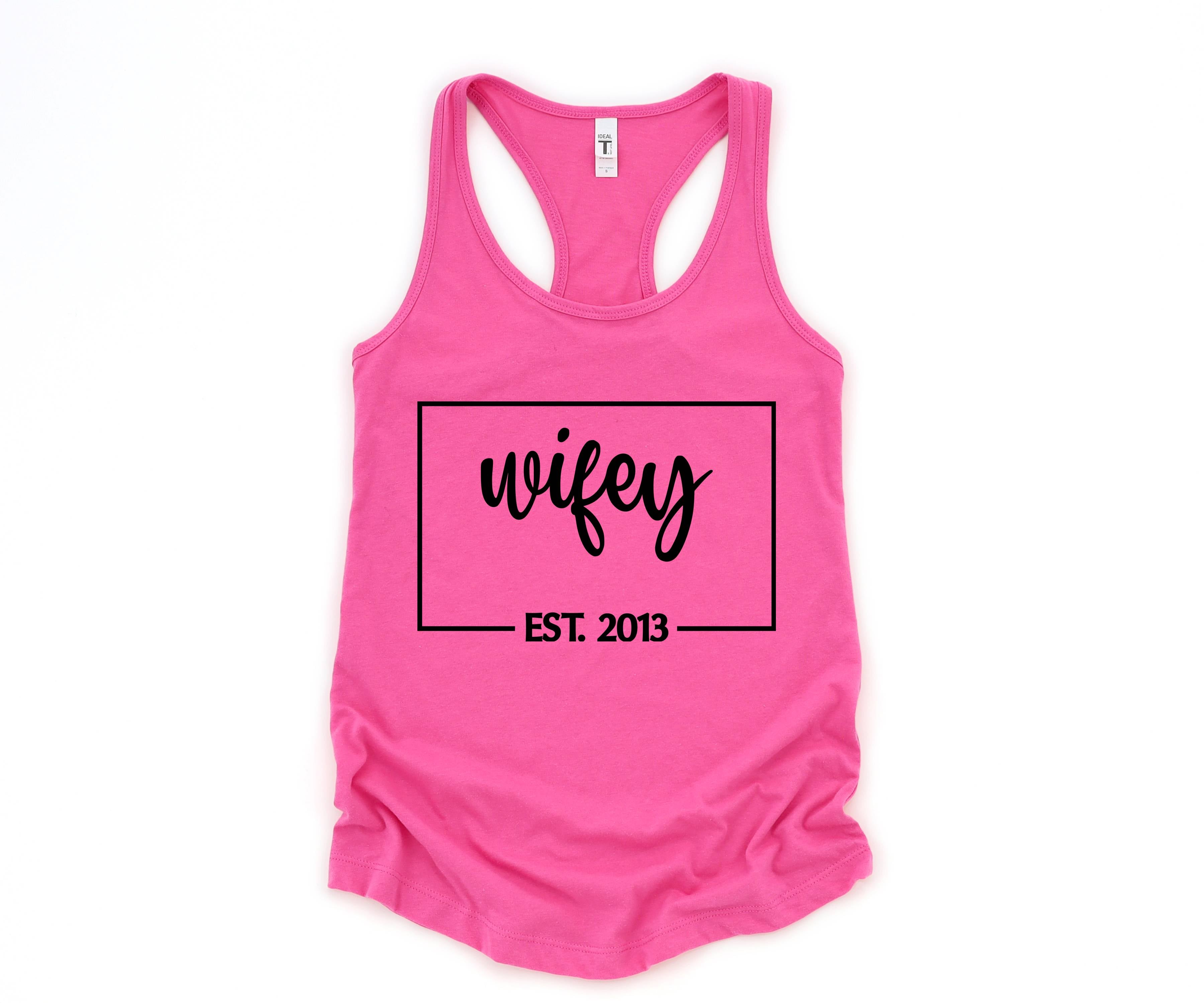 Wifey Est Tank Top, Engagement Gift, Honeymoon Tank Top, Just Married Shirt, Engagement Tank Top, Wifey Custom Tank Top