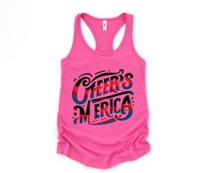 Cheers Merica Tank Top, 4th Of July Tank, Red White And Blue Tank Top, Merica Tank Top, summer tank tops, usa patriotic shirts