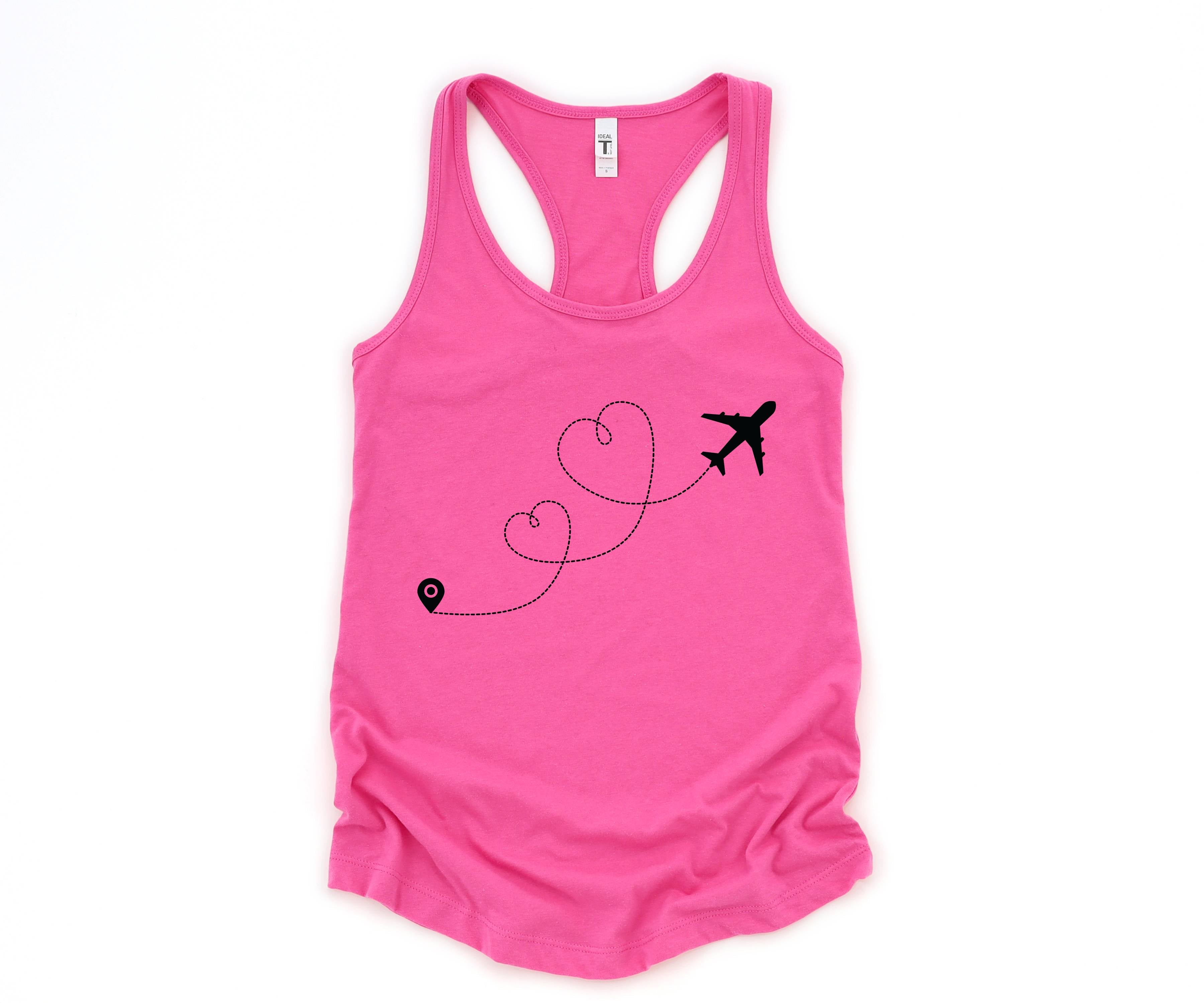 Airplane Heart Tank Top, Plane Lover Tank Top, Adventurer Tank Top, Vacation Tank Top, Travel Lover Tank Top, Destination Tank Top