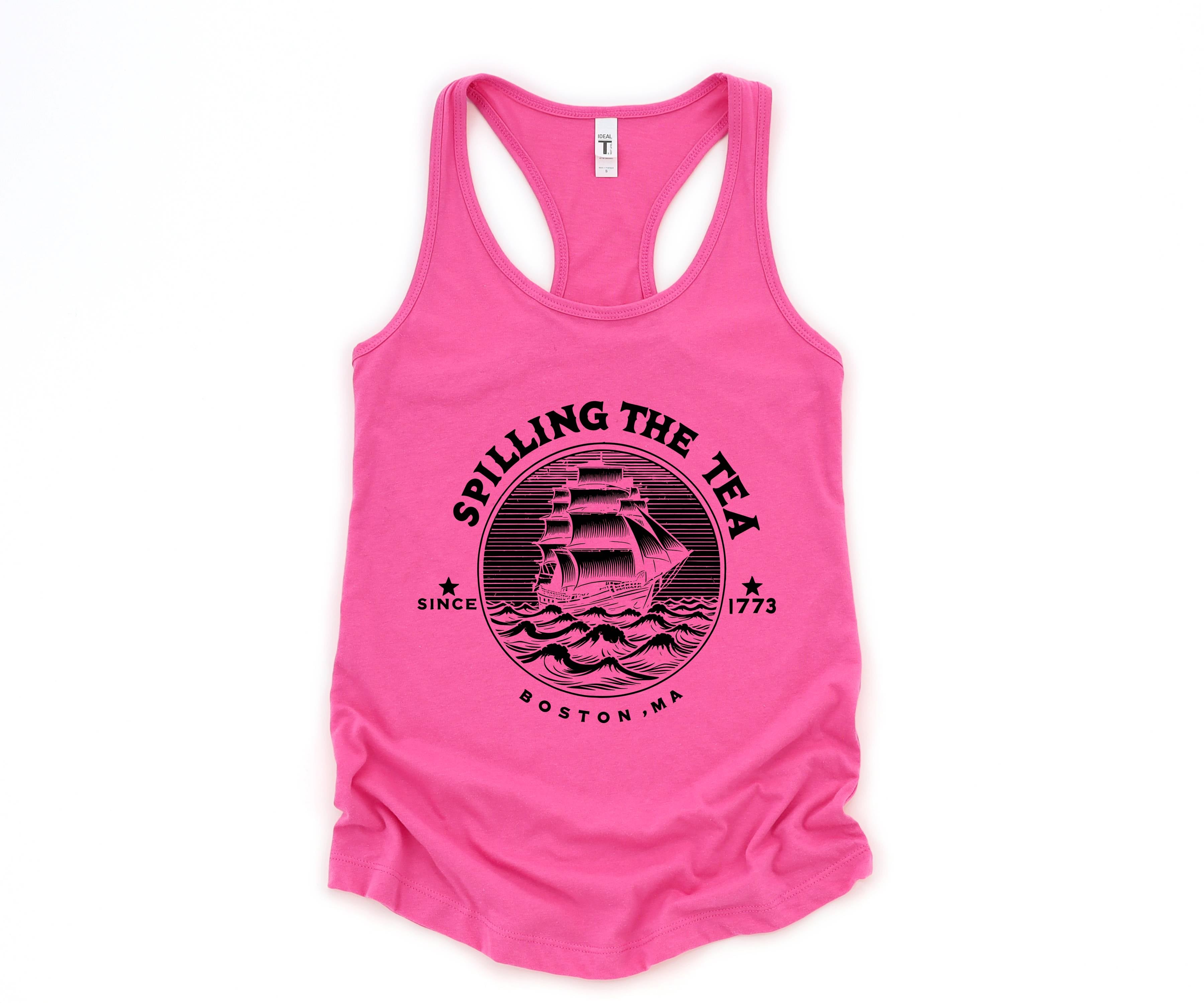 Spilling the Tea Since 1773 Tank Top, Boston Tea Party Tank Top, Boston MA State Tank, Funny 4th of July Tank Top