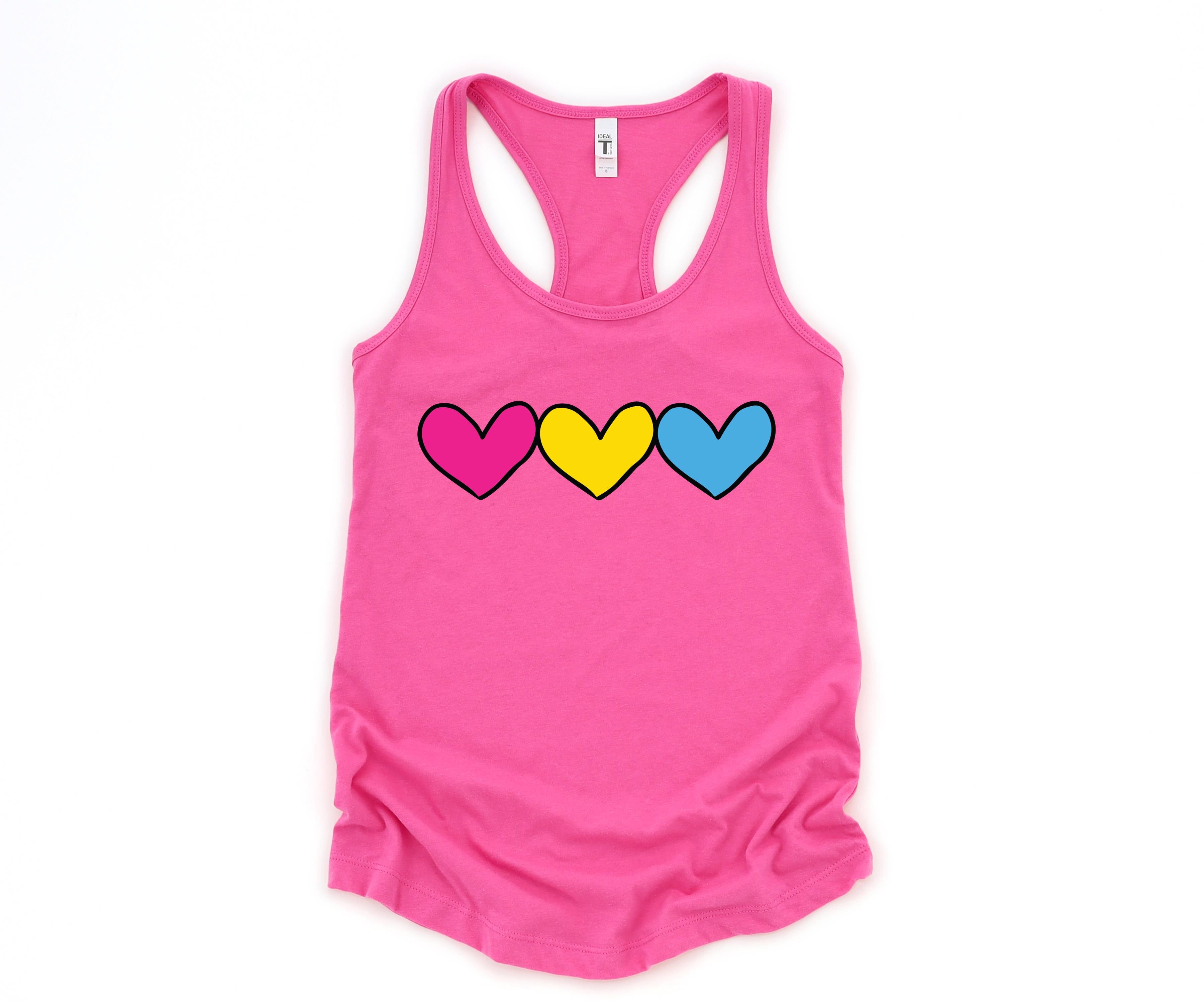 Pansexual Big Hearts Tank Top, Pansexual Pride, Pan Tank Top, Pansexual Rights, Pansexual Gift Ideas, Pansexual Tank Top