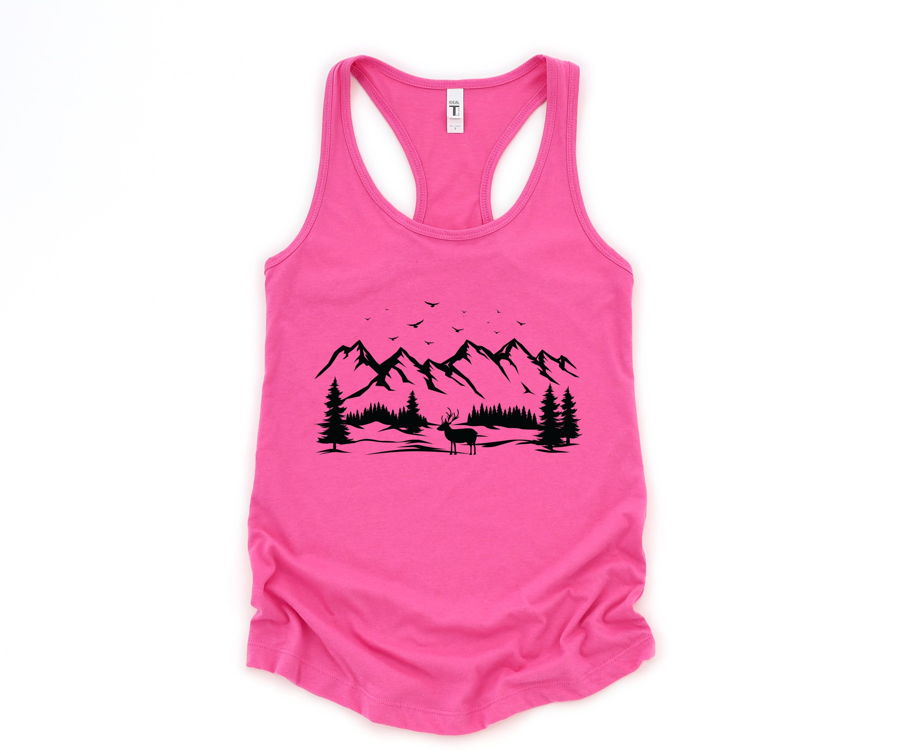 Deer Mountain,Tank Top,Hiking Tank Top,Deer Tank Top,Hippie Tank Top,Mountain Tank Top,Boho Tank Top,Camping Tank Top,Yoga Tank Top,Custom Tank Top,Exercise Tank Top,Camp Tank Top,Mountain Camp Tank