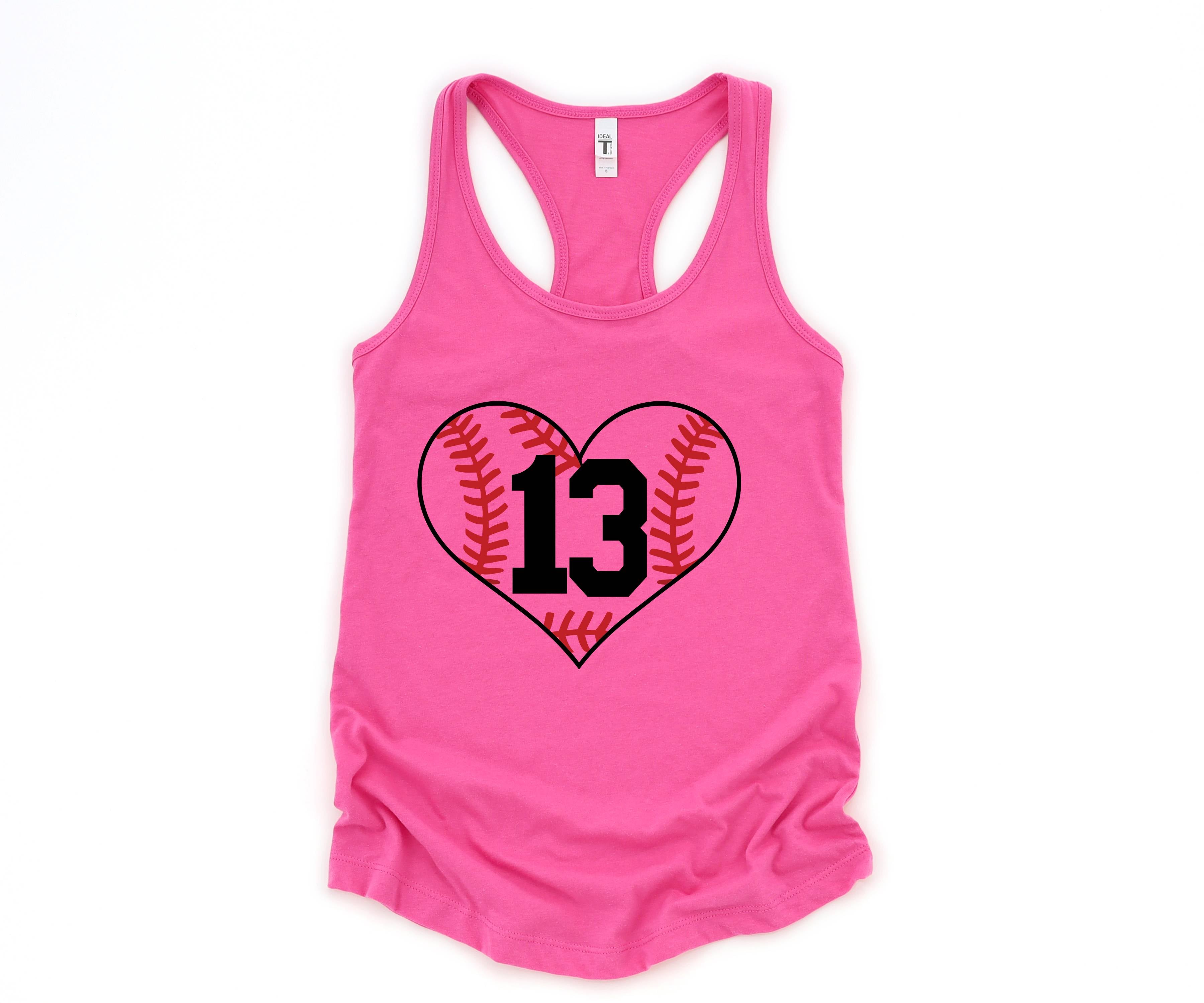 Personalized Heart Baseball Mom Shirt, Custom Baseball Mom Tank, Mom Shirt, Sports Mom Tank Top, Sports Tank