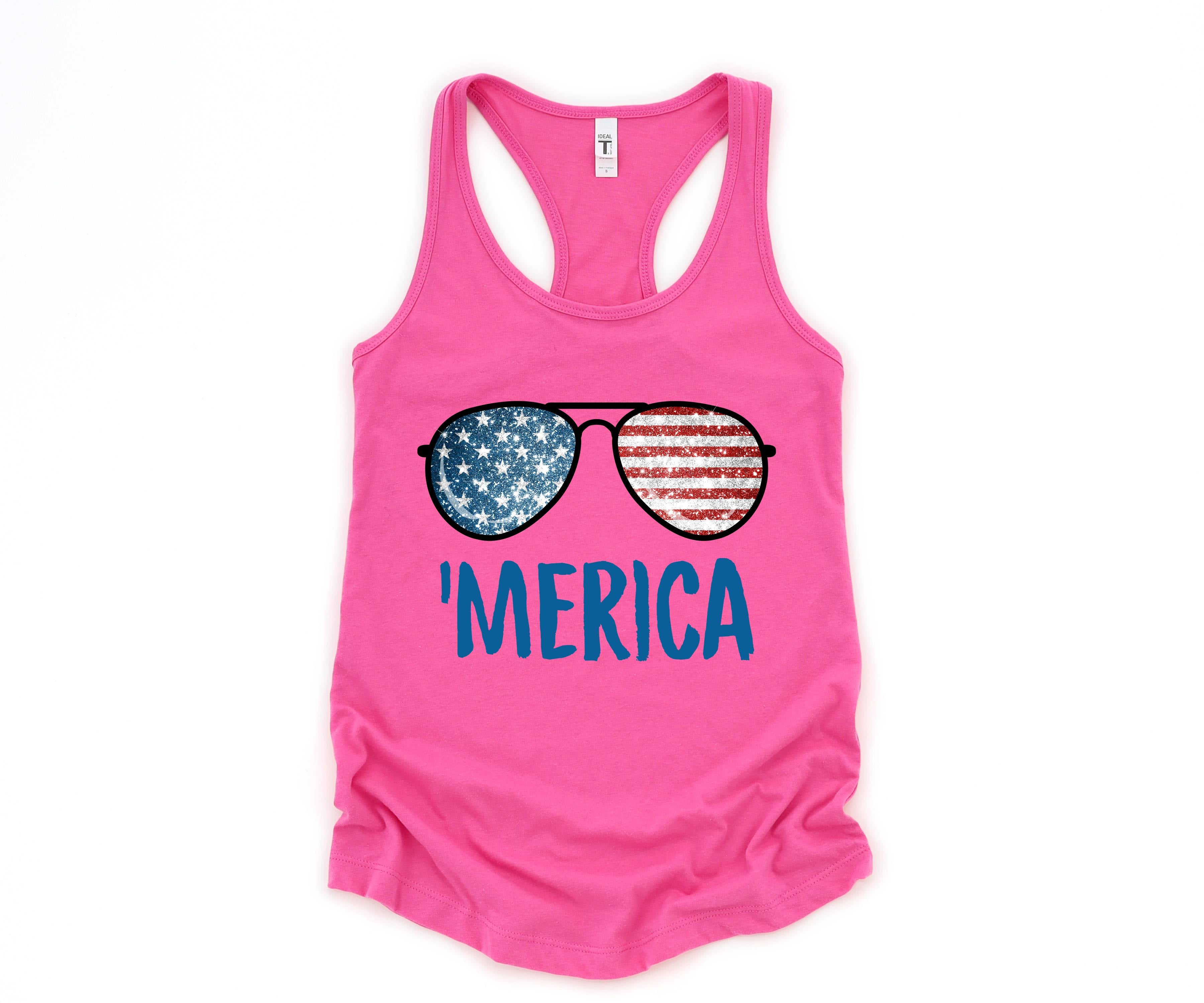 Merica Sunglasses Tank Top, July 4th Tank Top, USA Tank Top, Independence Day, 4th Of July Tank Top, Fourth Of July Outfit, Summer Tank Top