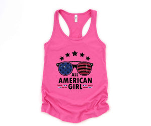 All American Girl Tank Top, 4th of July Tank, Patriotic Tank, 4th Of July Tank, Usa Flag Shirt, Independence Day Shirt