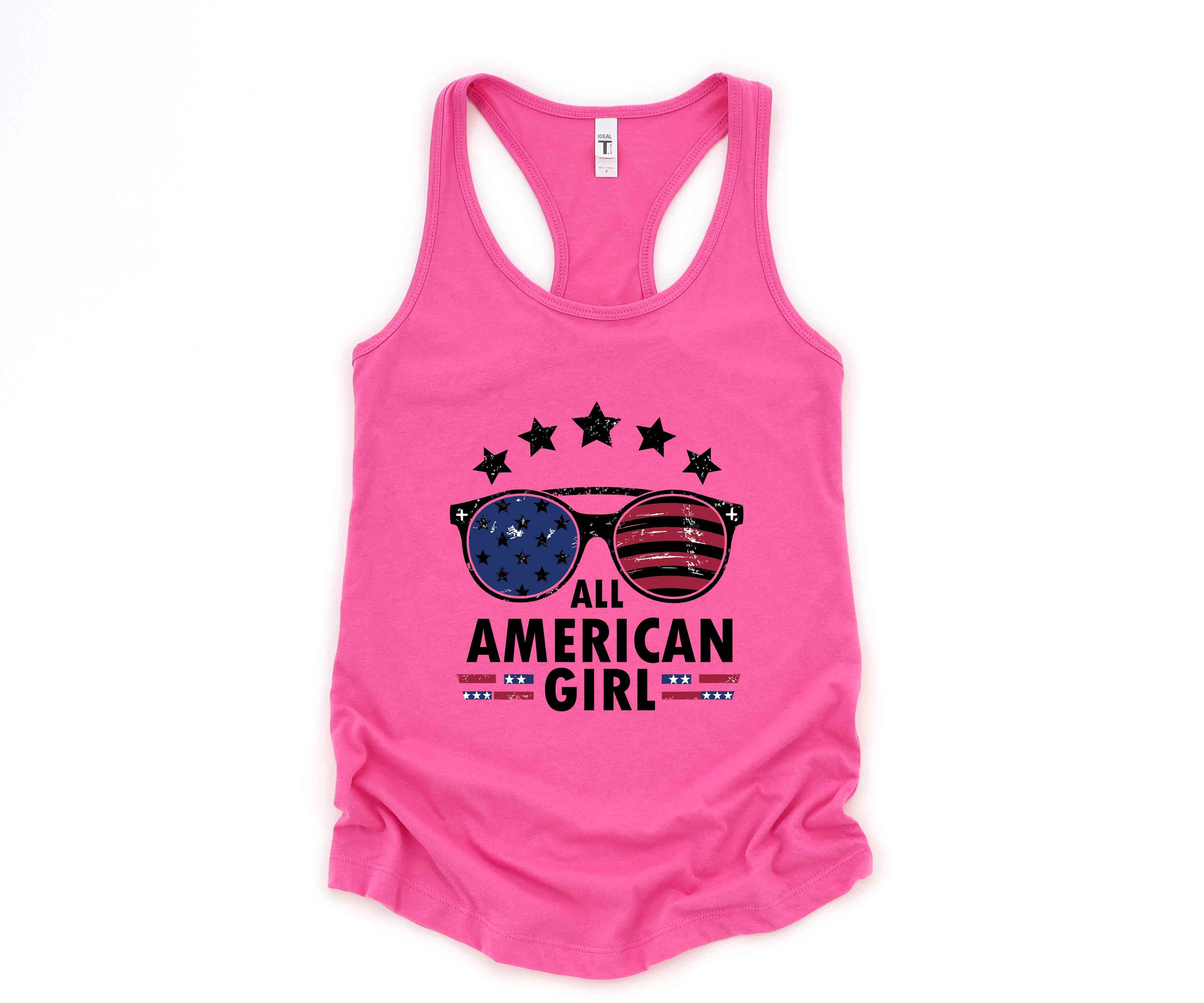 All American Girl Tank Top, 4th of July Tank, Patriotic Tank, 4th Of July Tank, Usa Flag Shirt, Independence Day Shirt