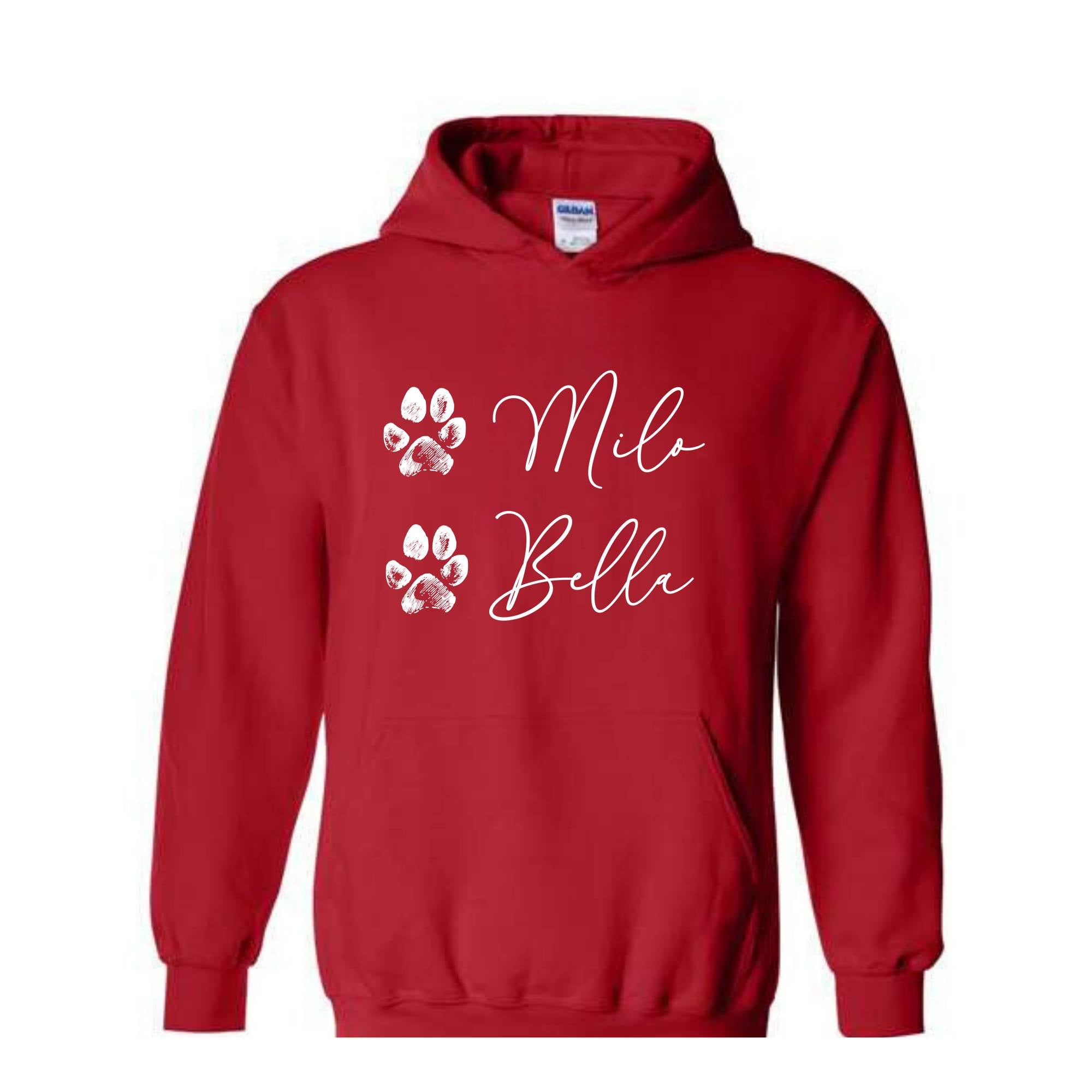 Custom Dog Mama Hoodie With Dog Names On Sleeve, Dog Mama Hoodie, Personalized Dog Mama Sweater, Custom Dog Names