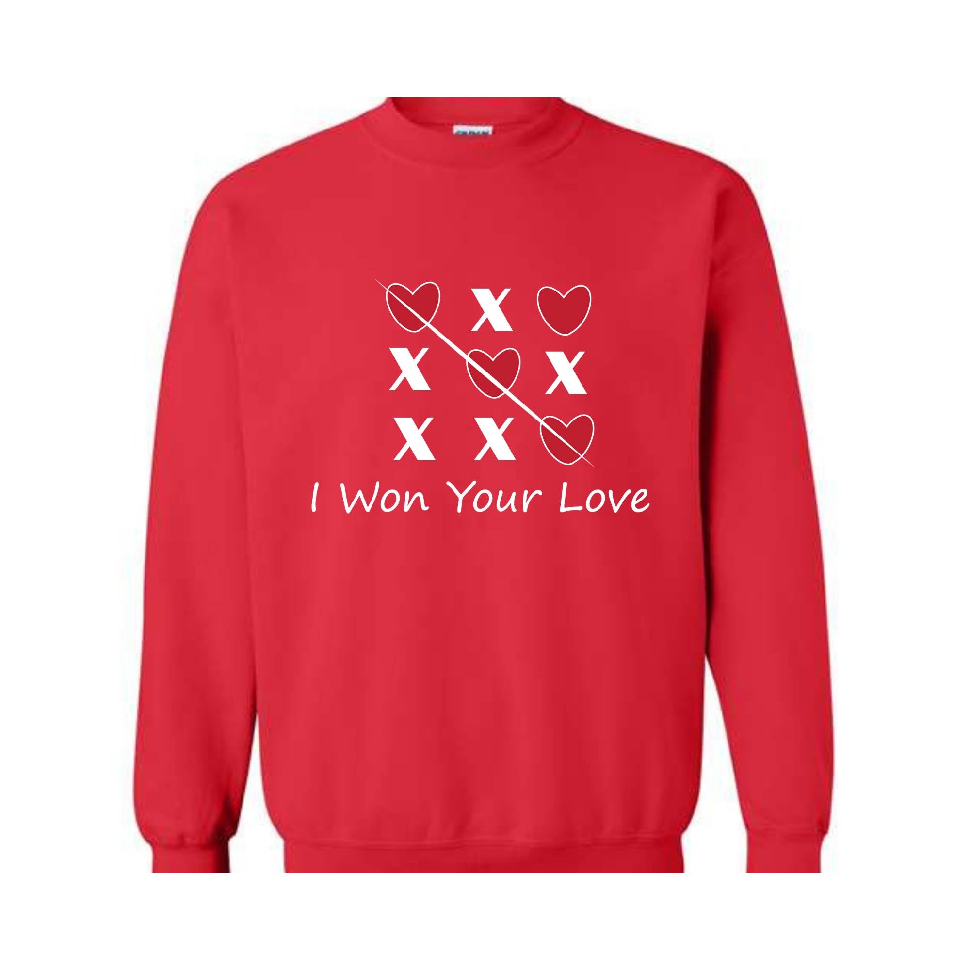 I Won Your Love Sweatshirt, Pink XOXO Valentines Day Sweatshirt, Cute Valentines Day, Trendy Valentines Day, X Love X Love Sweatshirt