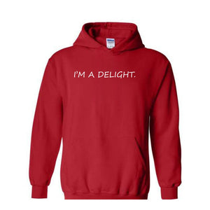 I'm A Delight Hoodie, Funny Hoodie, Funny Quotes Hoodie, Quote Hoodie, Humorous Hoodie, I'm A Delight Quote