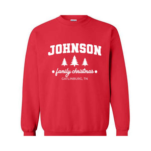 Custom Family Christmas Sweatshirt, Matching Family Christmas Sweatshirt, Personalized Name Christmas Sweatshirt, Christmas Sweatshirt