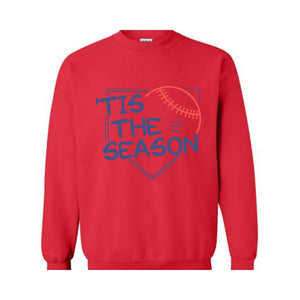 Tis The Season Baseball Sweahirt, Women's Aesthetic Baseball Sweatshirt, Baseball Player Gifts, Baseball Mom Sweatshirt, Baseball Team Tshir