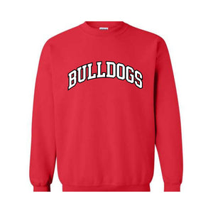 Team Mascot Sweatshirt, Bulldogs Team Sweatshirt, Bulldogs Football Sweatshirt, Bulldogs Fan Sweatshirt, Bulldogs School Sweatshirt