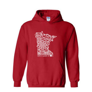 Minnesota State Shirt, Minnesota State Map Hoodie, Minnesota Travel Gifts, Minnesota State Home, Minnesota Apparel, Minnesota Gift