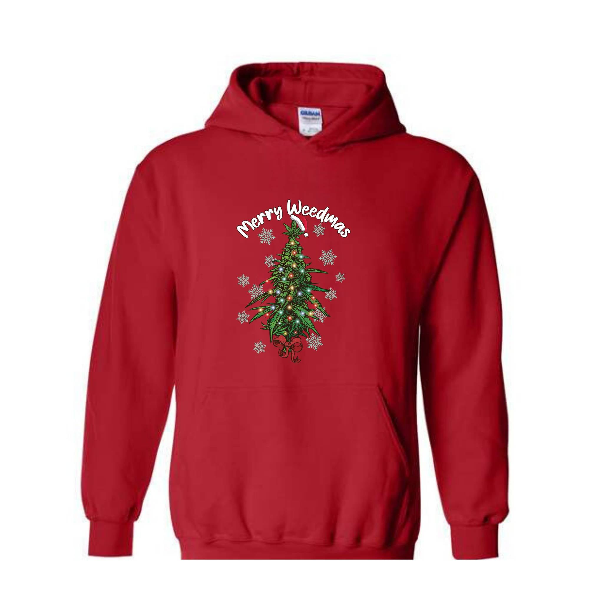 Merry Weedmas Sweatshirt, Christmas Tree Sweatshirt, Christmas Sweatshirt, Santa Claus Sweatshirt, Christmas Gift