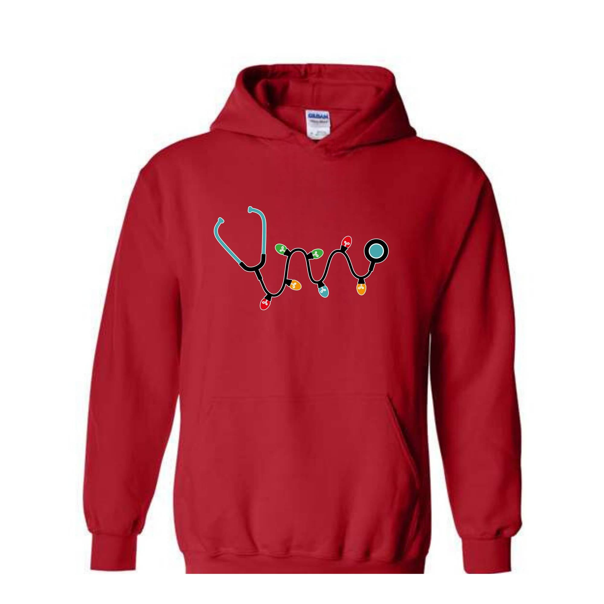 Christmas Stethoscope Sweatshirt, Nursing Sweatshirt, Cute Christmas Sweater, Christmas Doctor Gift, Nurse Christmas Hoodie