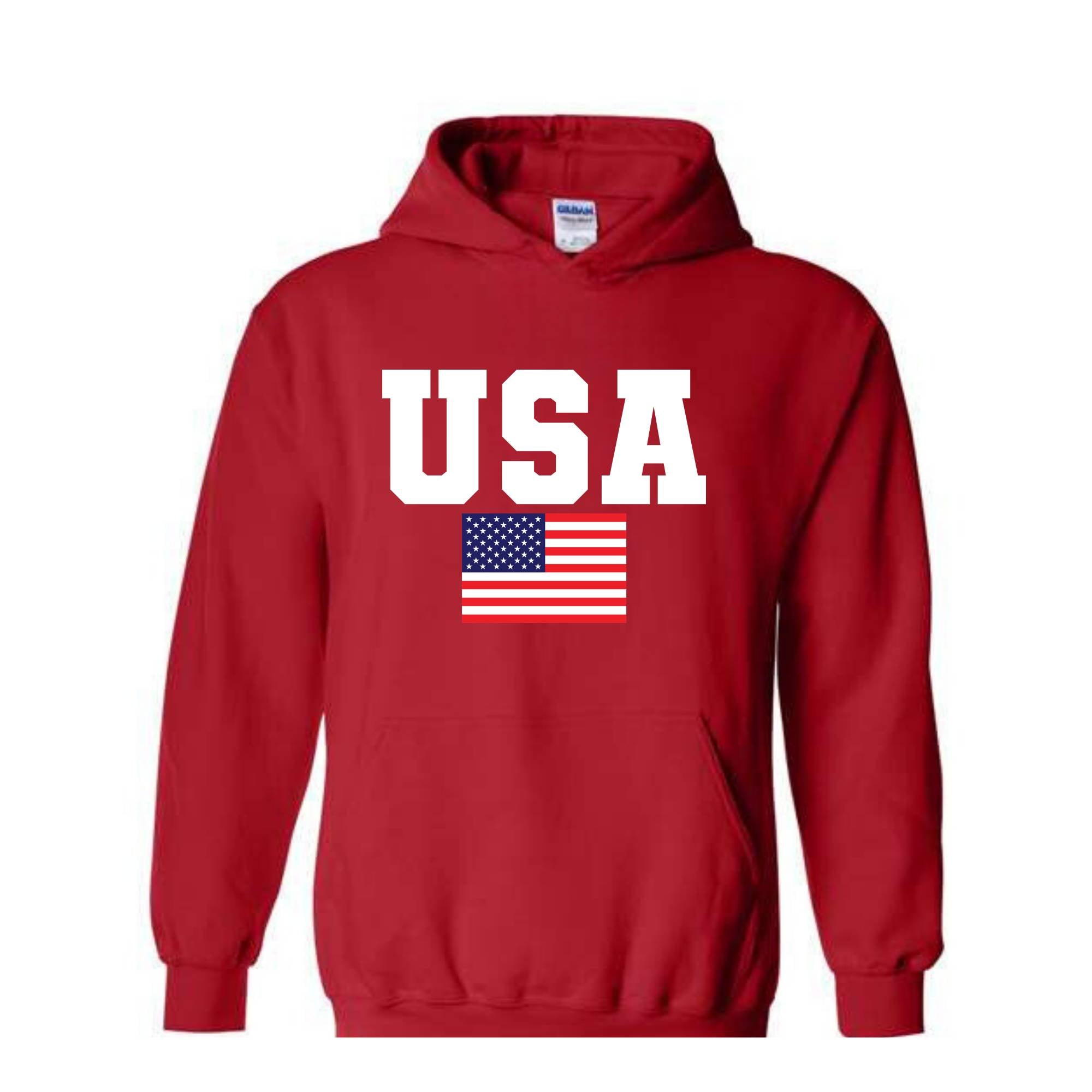 USA Hoodie, Patriotic Hoodie, America Sweatshirt, Flag Sweatshirt, American Retro Sweatshirt, USA Gift, American Flag Gift