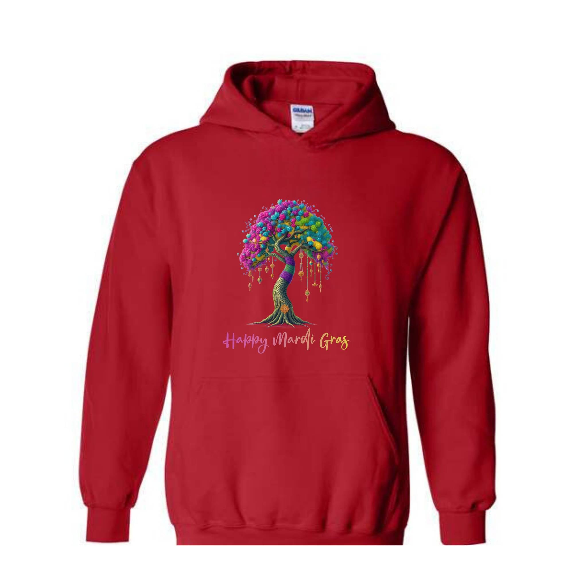 Mardi Gras Tree Sweatshirt, Retro Mardi Gras Louisiana Sweater, Happy Mardi Gras Hoodie, Fat Tuesday Sweatshirt, Mardi Gras Carnival Gift