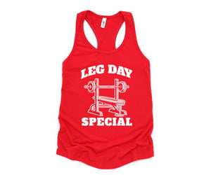 Leg Day Special Tank Top, Funny Gym Shirts, Gym Rat Tank Top, Fitness Tank Top, Womens Workout Gym Tank Top Sleeveles