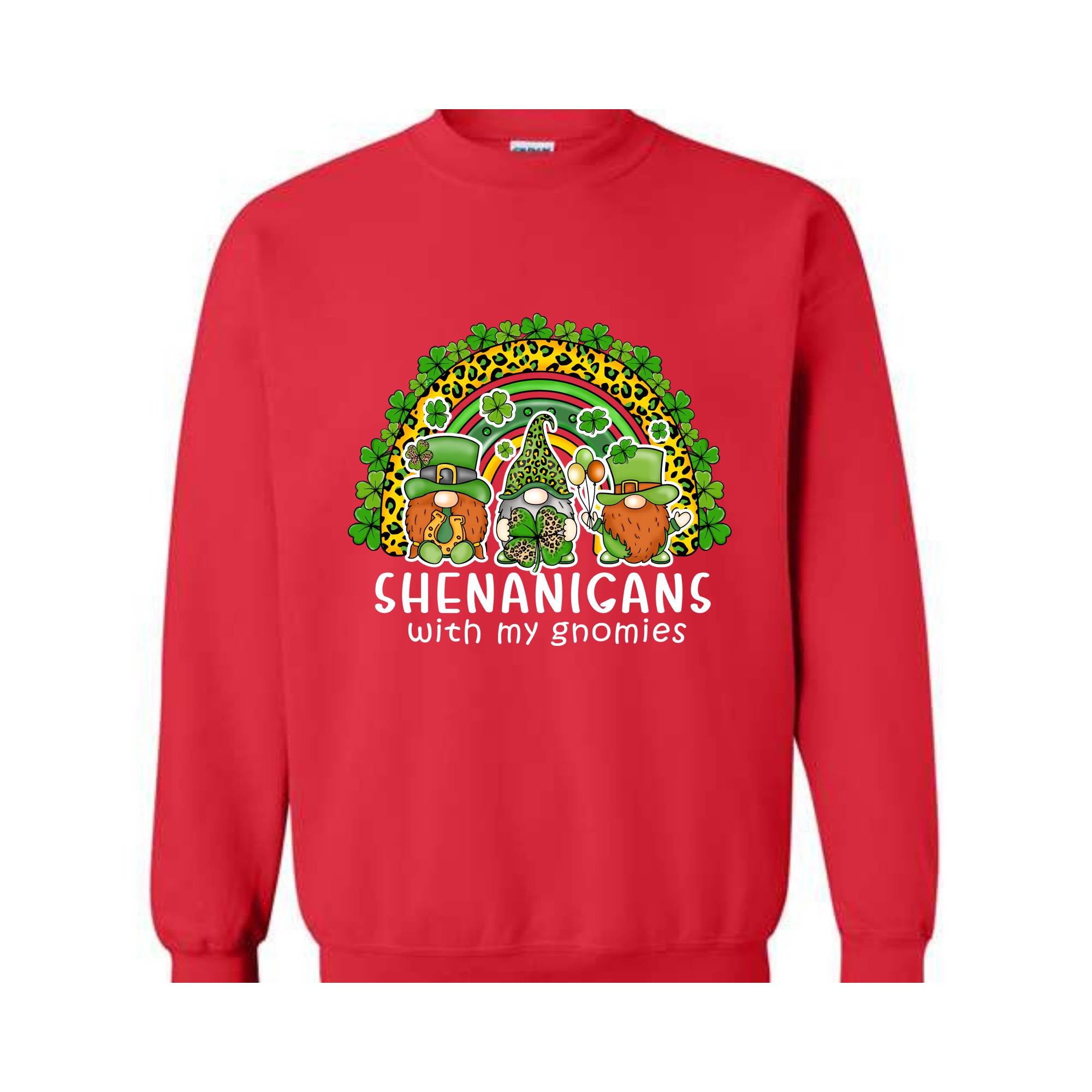 Shenanigans With My Gnomies Sweatshirt, St. Patricks Day Sweatshirt, Lucky Sweatshirt, Gnome Sweatshirt, Boho Rainbow Sweatshirt