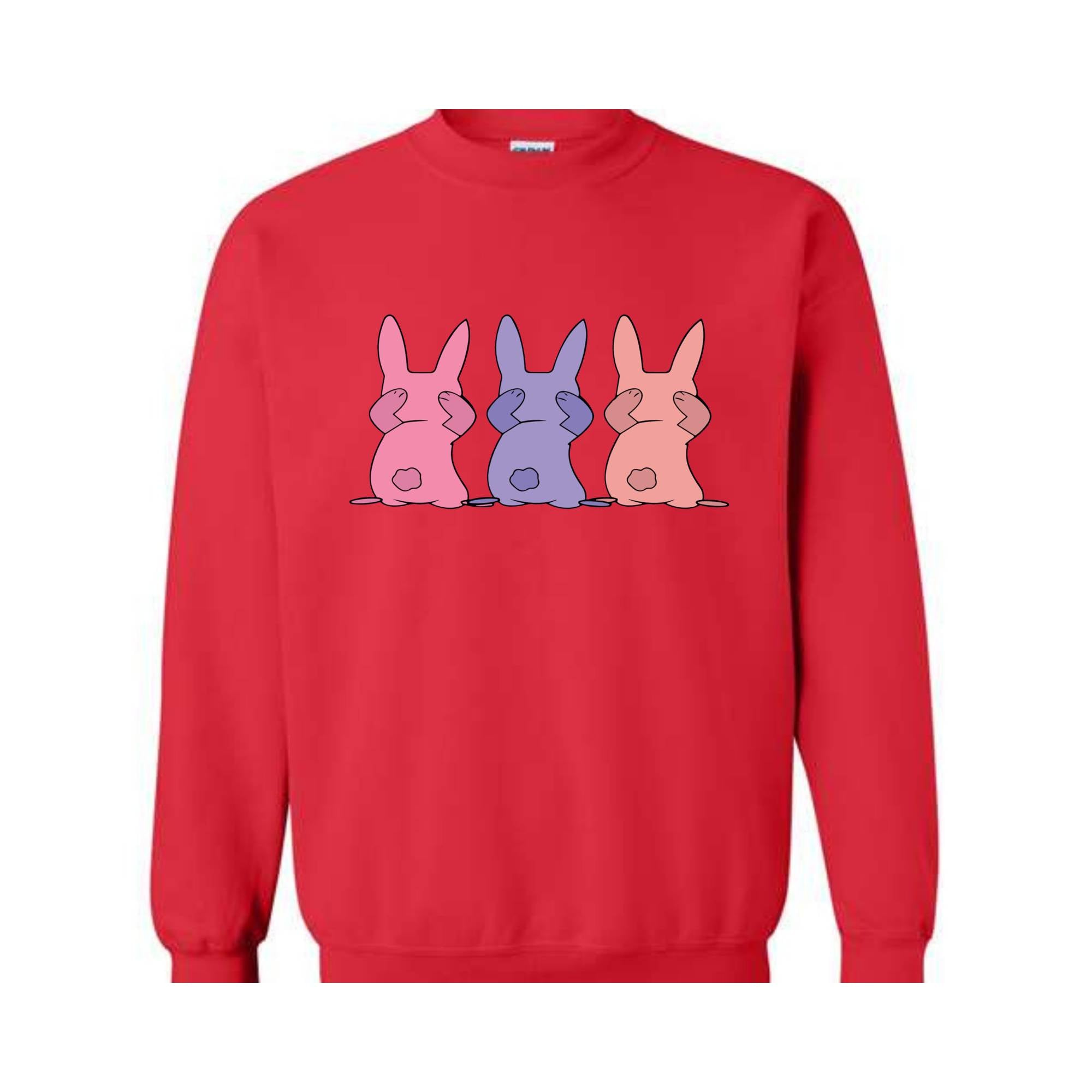 Three Rabbits Sweatshirt, Animal Sweatshirt, Wildlife Sweatshirt, Hipster Bunny Sweater, Bunny Hoodie