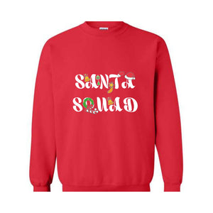 Santa Squad Sweatshirt, Xmas Sweatshirt, Festive Sweatshirt, Xmas Gift, Christmas Squad, Matching Sweatshirts, Holiday Outfit