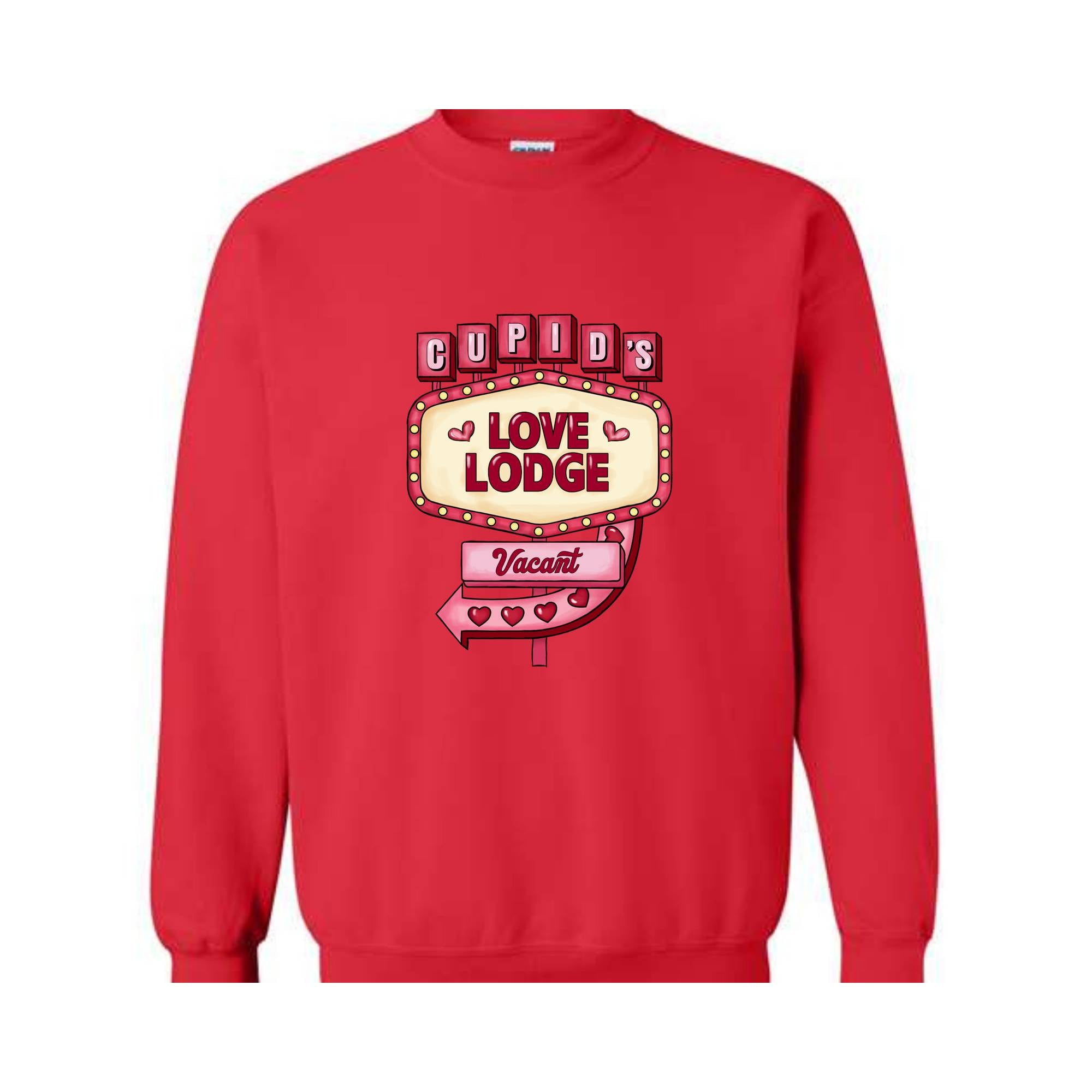 Cupids Love Lodge Vacant Sweatshirt, Valentines Day Sweatshirt, Lover Sweatshirt, Couple Sweatshirt, Gift For Valentines Day