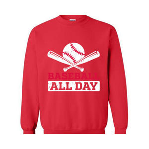 Baseball All Day Sweatshirt, Vintage Sweatshirts, Baseball Sweatshirt, Retro Baseball Sweatshirt, Retro Sweatshirts